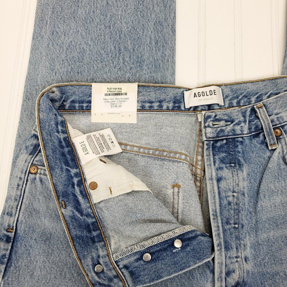 AGOLDE Riley High Rise Straight Crop Jeans - Picture 11 of 15